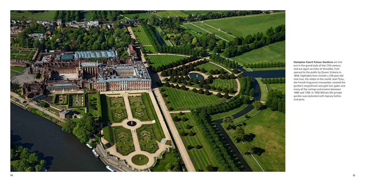 Photograph of Hampton Court Palace - Bird's Eye London by Paul Campbell book - aerial photography of london book