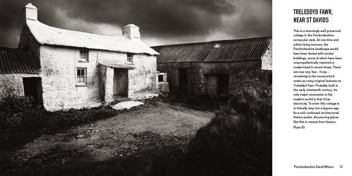 Treleddyd Fawr, St. David's farmhouse - Pembrokeshire by David Wilson - black and white landscape photography wales