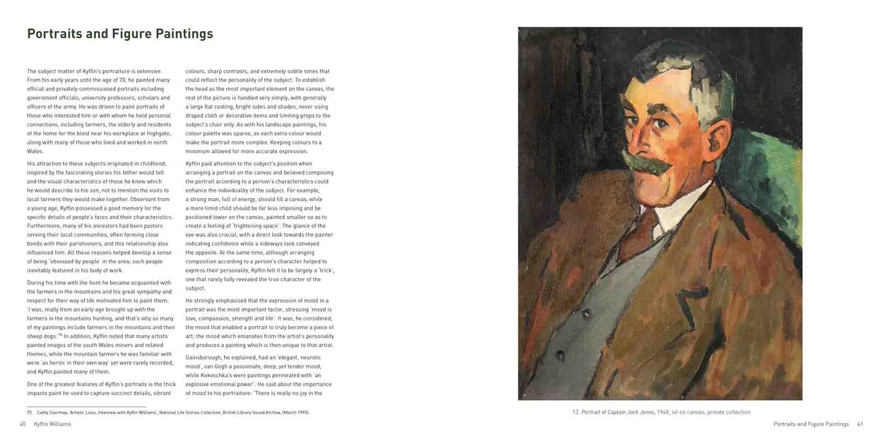 kyffin williams painting book prints postcards welsh art Portraits and Figure Paintings, 'Portrait of Captain Jack Jones' 1948