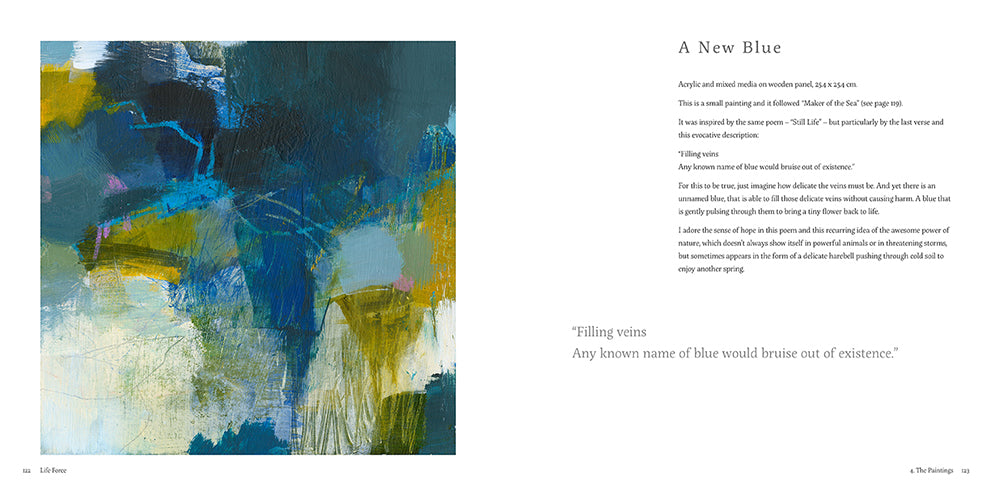 Painting 'A New Blue' - Life Force: A Painters Response to the Nature Poetry of Ted Hughes by Louise Fletcher