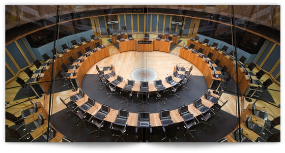 Senedd: The National Assembly for Wales building designed by Richard Rogers, words by Travor Fishlock photographs by Andrew Molyneux